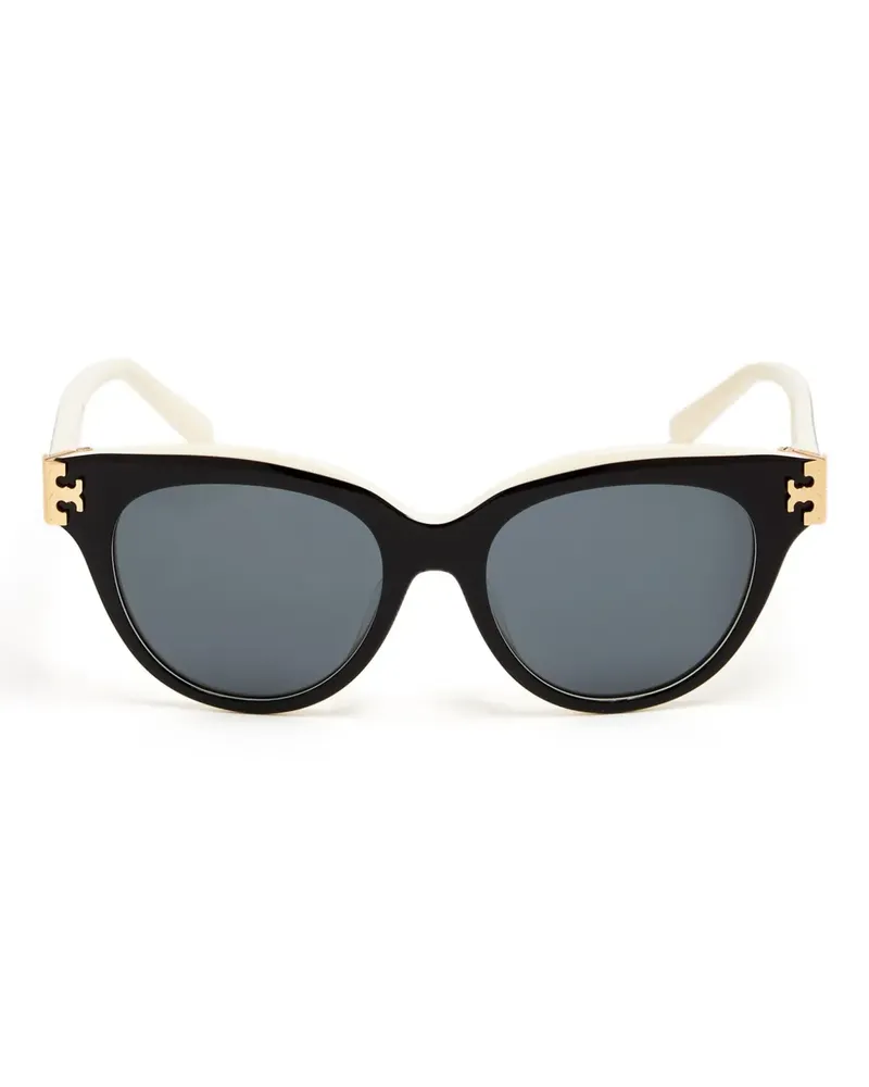 Tory Burch Sonnenbrille mit Cat-Eye-Gestell - Schwarz Schwarz