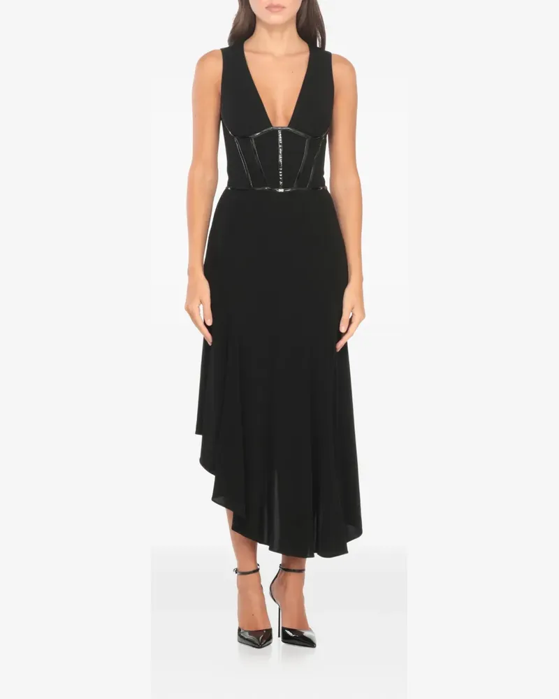 Elisabetta Franchi pleated dress - Schwarz Schwarz