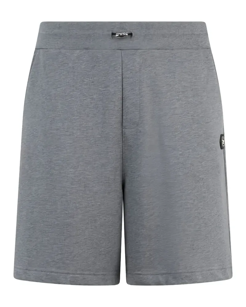 Philipp Plein Shorts mit Logo-Patch - Grau Grau