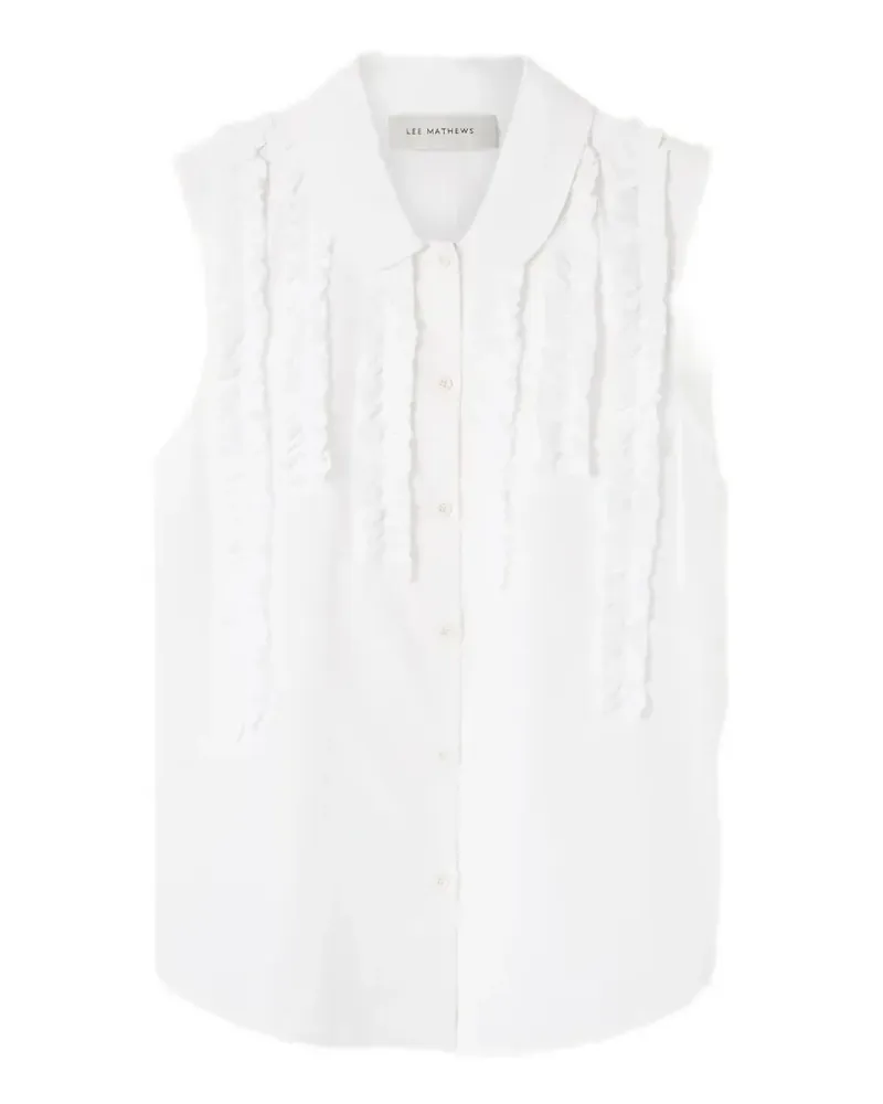 Lee Mathews Charlotte ruffled shirt - Weiß Weiß