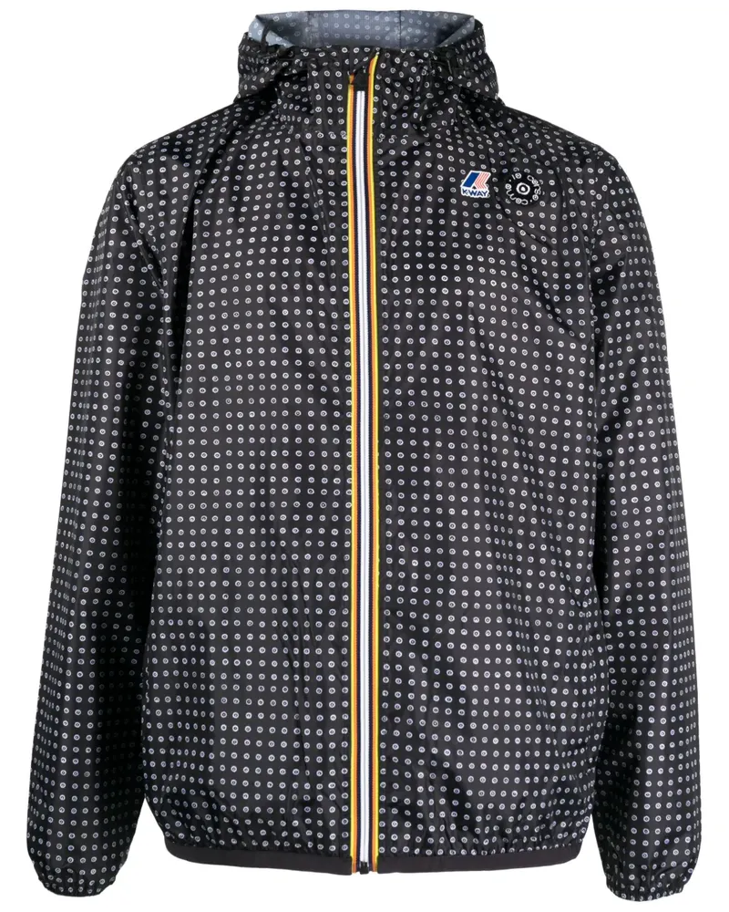 K-Way Jacke mit Polka Dots - Schwarz Schwarz