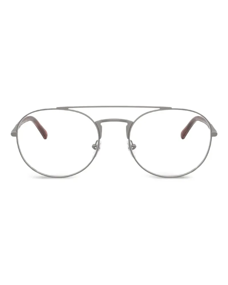 Emporio Armani Pilotenbrille mit Doppelsteg - Grau Grau