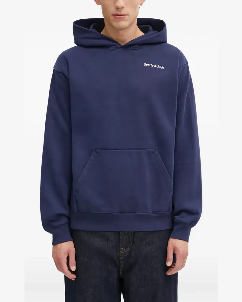 SPORTY & RICH Hotel Eden Roc pocket hoodie - Blau Blau