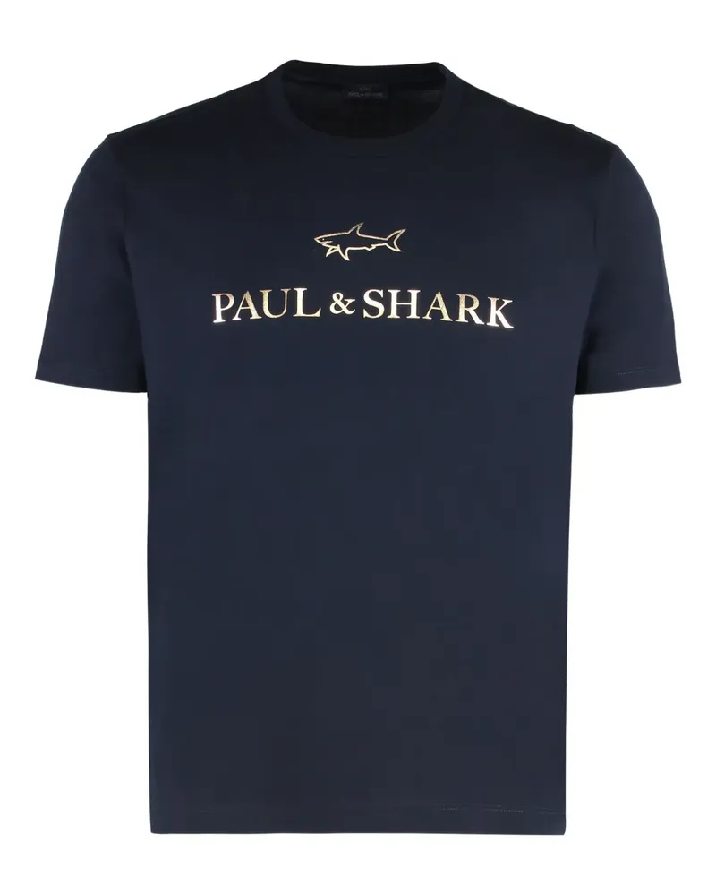 Paul & Shark T-Shirt mit Logo-Print - Blau Blau