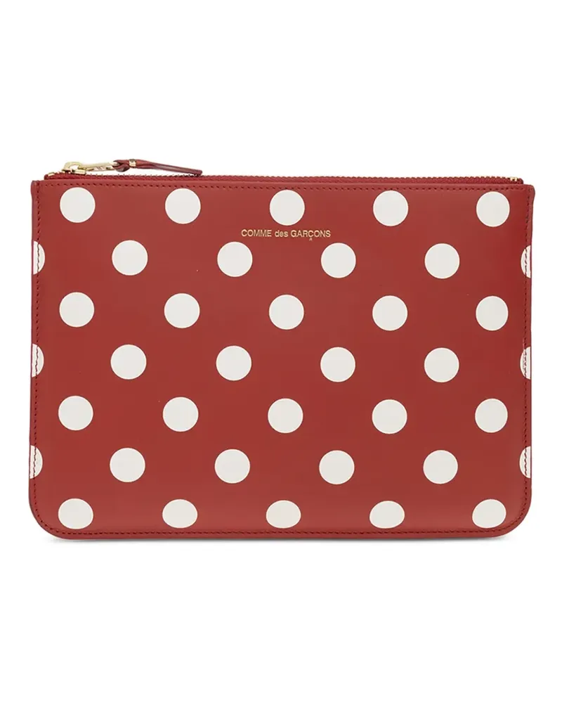 Comme des Garçons Clutch mit Polka Dots - Rot Rot