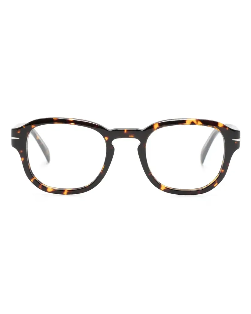 EYEWEAR by DAVID BECKHAM Runde Brille in Schildpattoptik - Braun Braun
