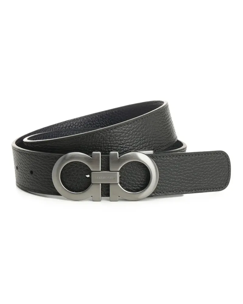 Ferragamo Ledergürtel mit Logo-Schnalle - Schwarz Schwarz