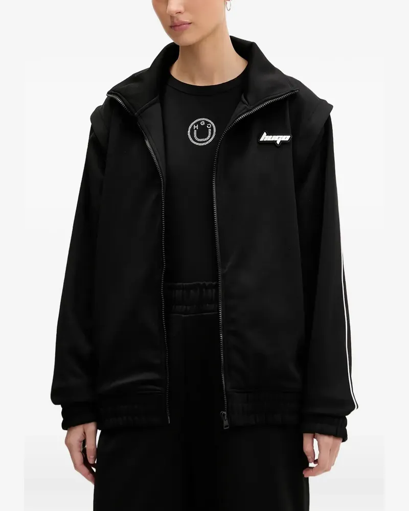 HUGO BOSS removable-sleeves zip-up sweatshirt - Schwarz Schwarz