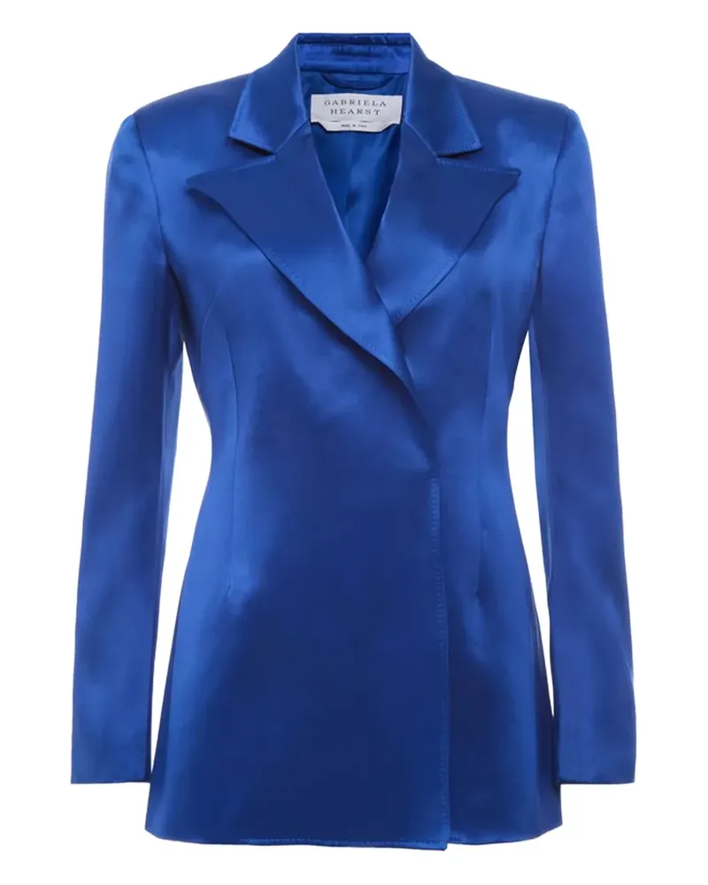 Gabriela Hearst Sakko aus Satin - Blau Blau