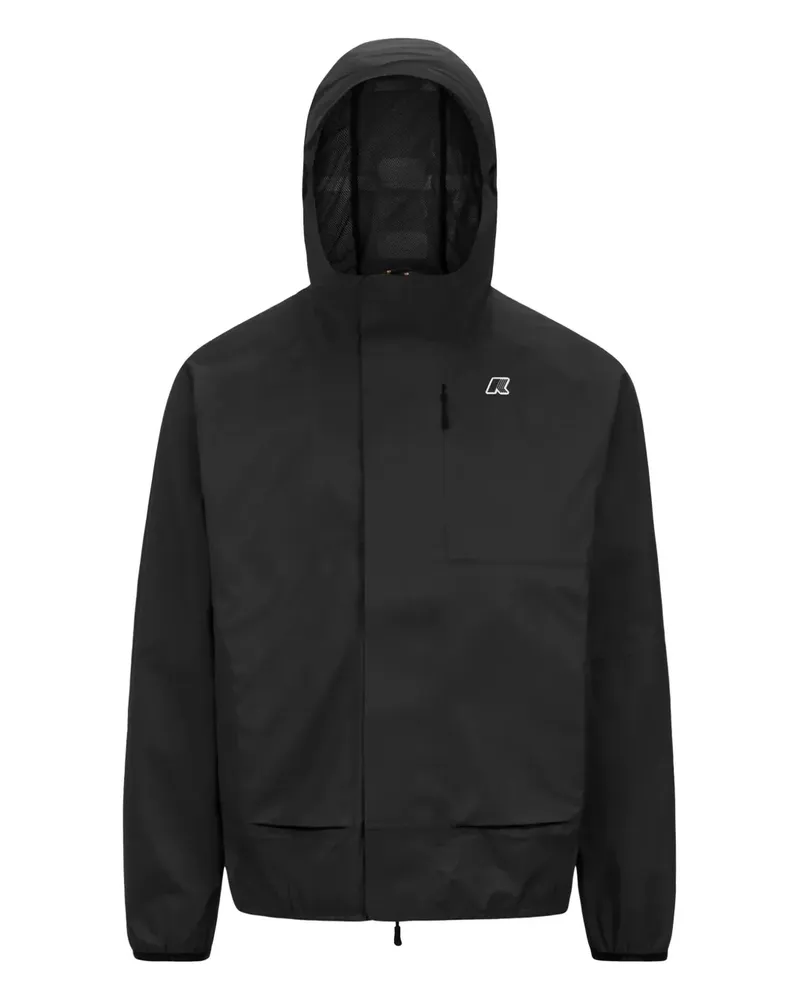 K-Way Jacke mit Logo-Applikation - Schwarz Schwarz