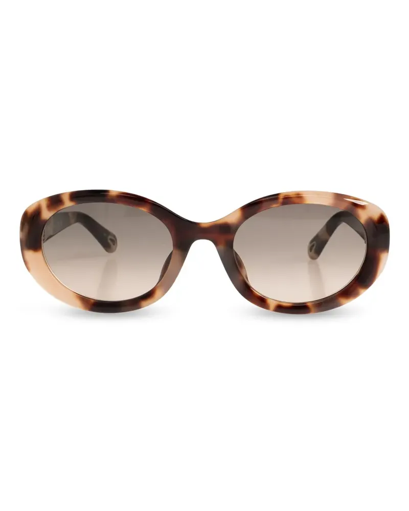 Chloé Ovale Marcie Sonnenbrille in Schildpattoptik - Braun Braun