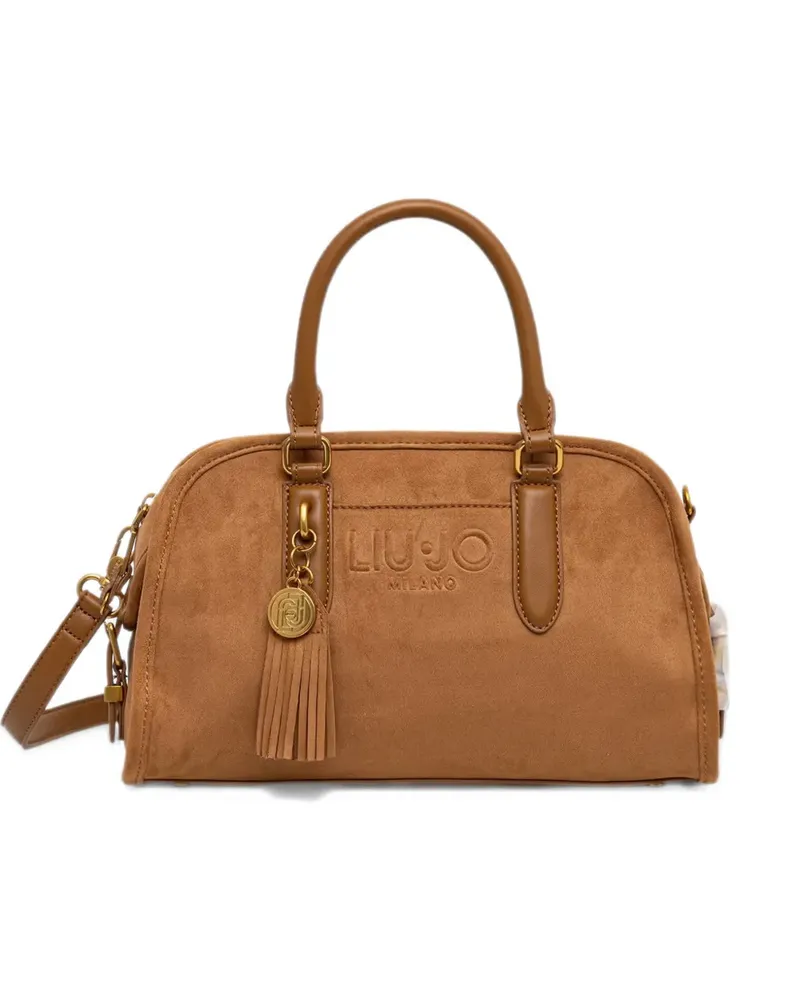 Liu Jo tassel-detail logo-embossed shoulder bag - Braun Braun