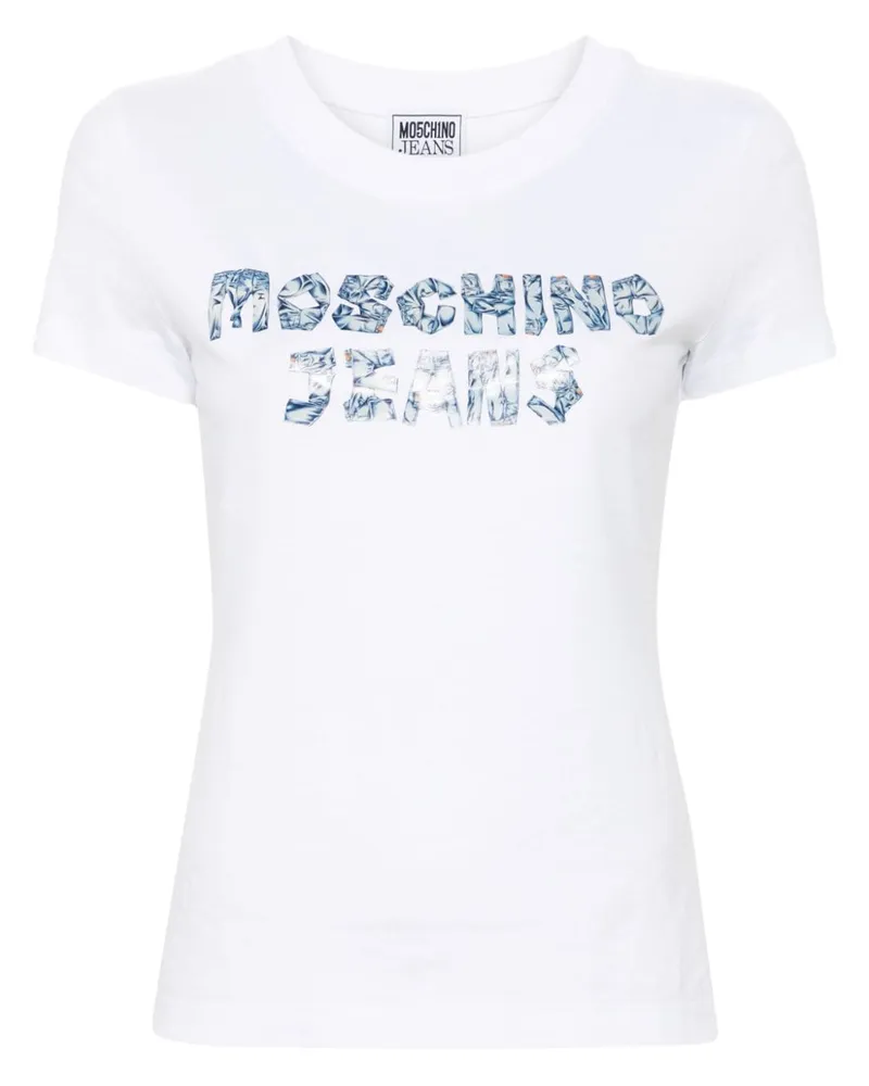 Moschino T-Shirt mit Logo-Print Weiß