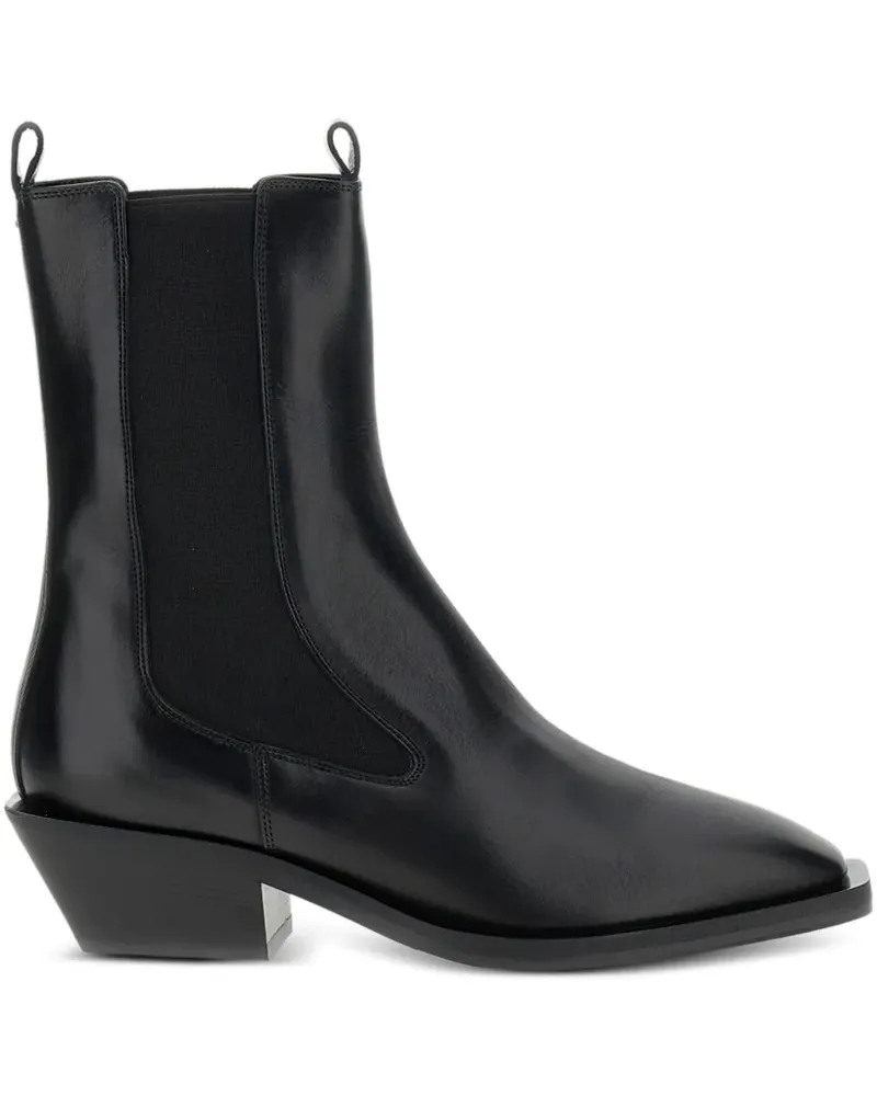 aeyde Stiefeletten mit spitzer Kappe - Schwarz Schwarz