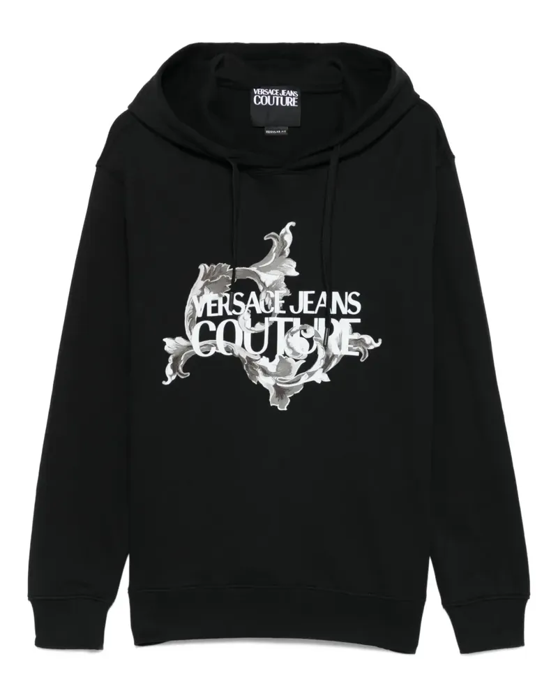 Versace Jeans Hoodie mit Logo-Print - Schwarz Schwarz