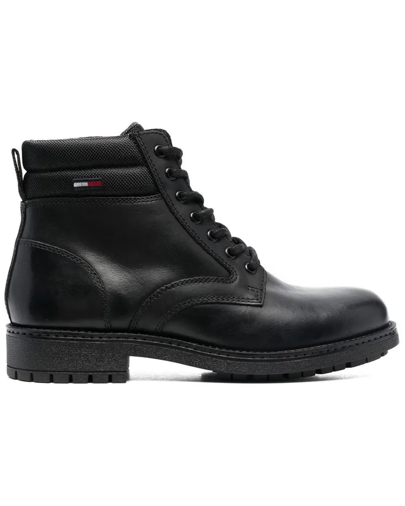 Tommy Hilfiger Schnürstiefel mit gepolstertem Knöchel - Schwarz Schwarz