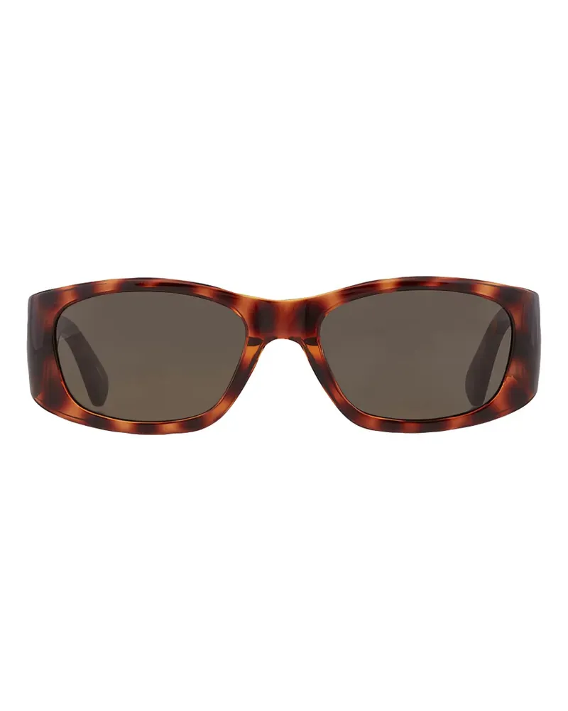 Moschino rectangle-frame sunglasses - Braun Braun