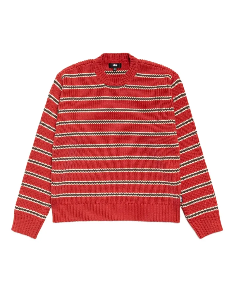 Stüssy striped sweater - Rot Rot