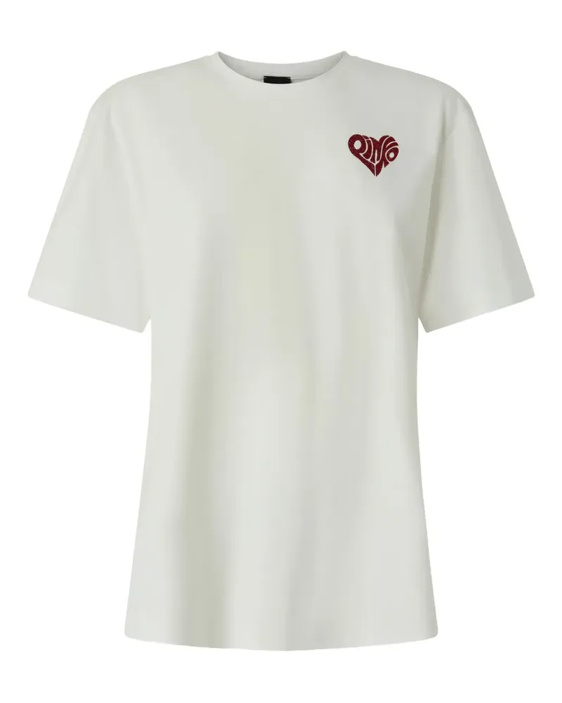 Pinko heart print T-shirt - Weiß Weiß