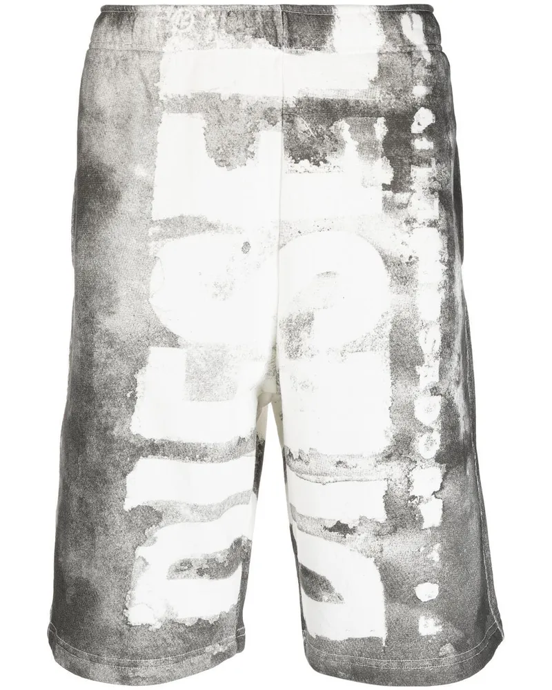 Diesel P-Marshy Joggingshorts mit Logo-Print Weiß