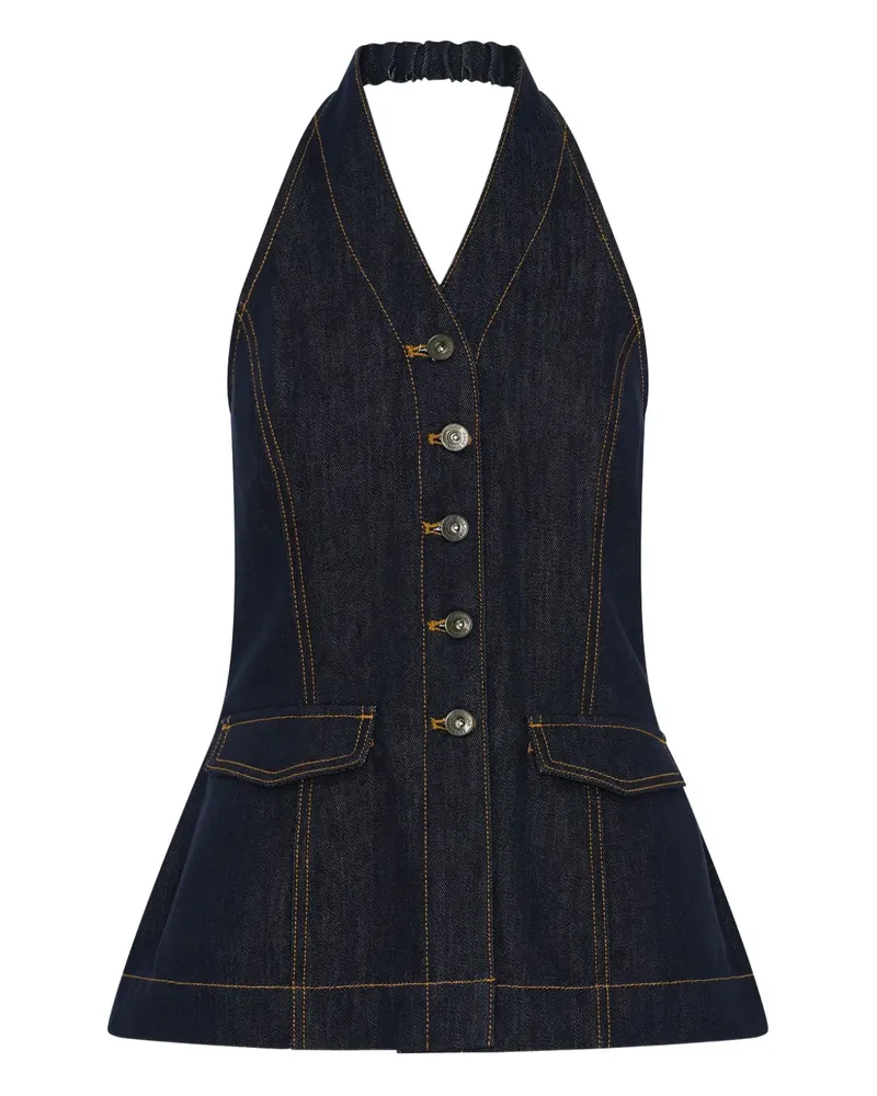 Anna Quan Geknöpftes Rhea Oberteil - Blau Blau