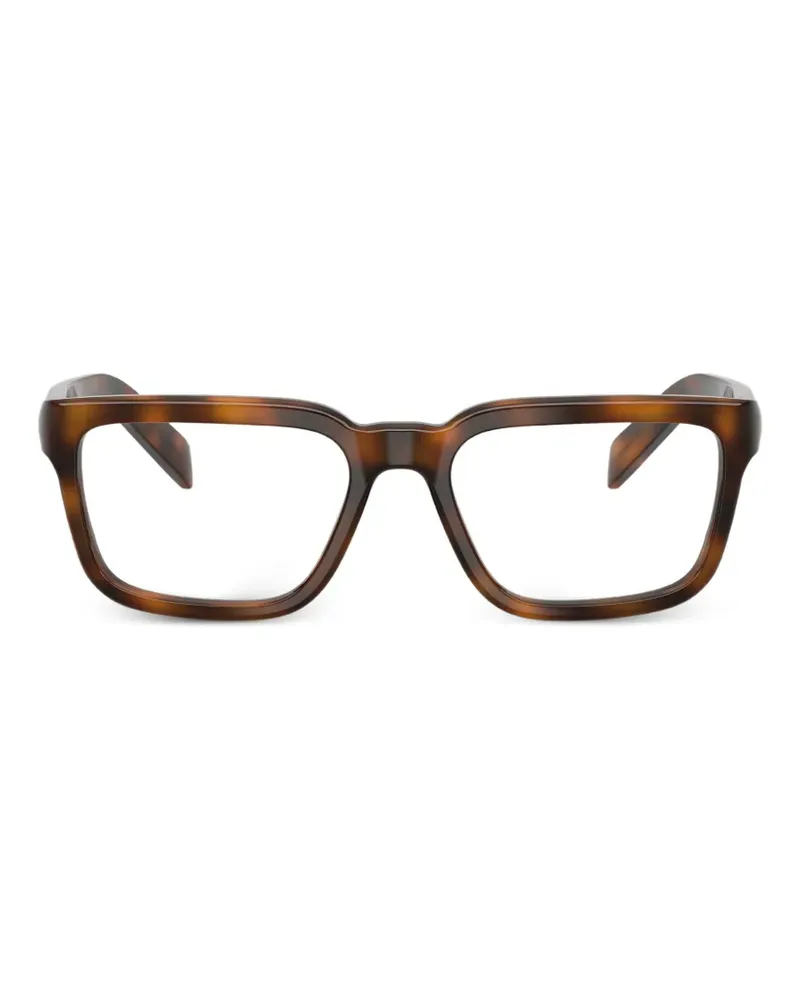 Prada Brille mit eckigem Gestell - Braun Braun
