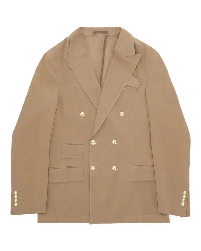 Fortela Travel double-breasted blazer - Nude Nude