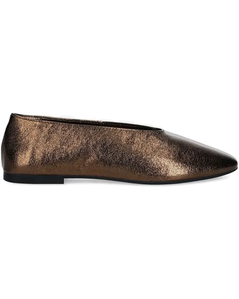 Jeffrey Campbell Fathom Ballerinas aus Metallic-Leder - Braun Braun