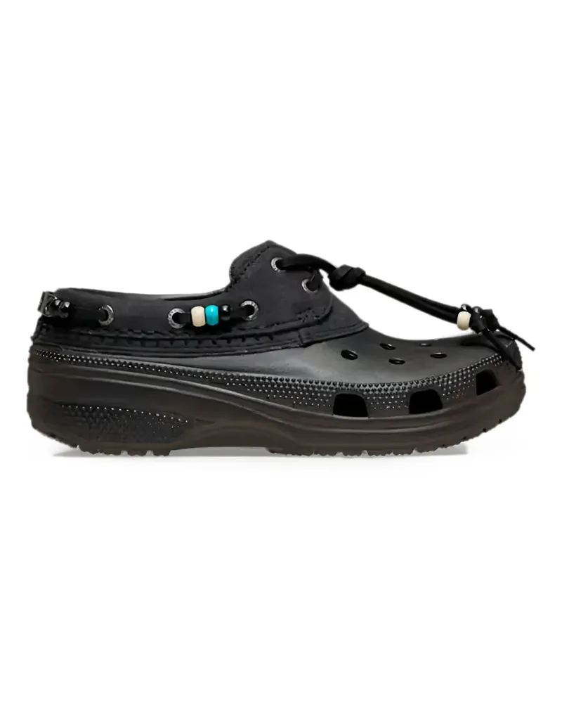 Crocs Classic Luxe Segelschuhe mit Perlen - Schwarz Schwarz