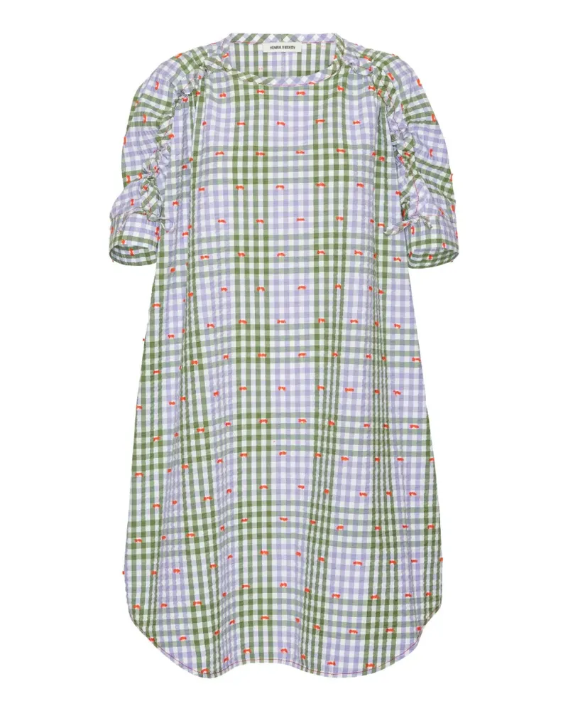 Henrik Vibskov Renew checked midi dress - Blau Blau