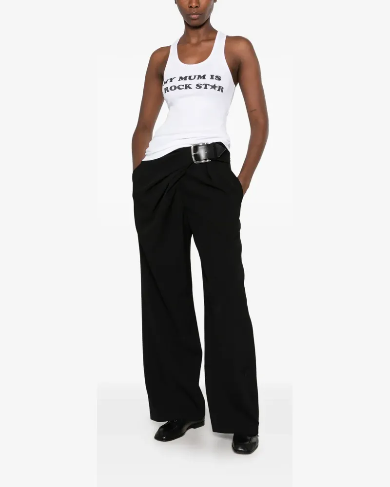 Stella McCartney slogan-print racerback tank top - Weiß Weiß