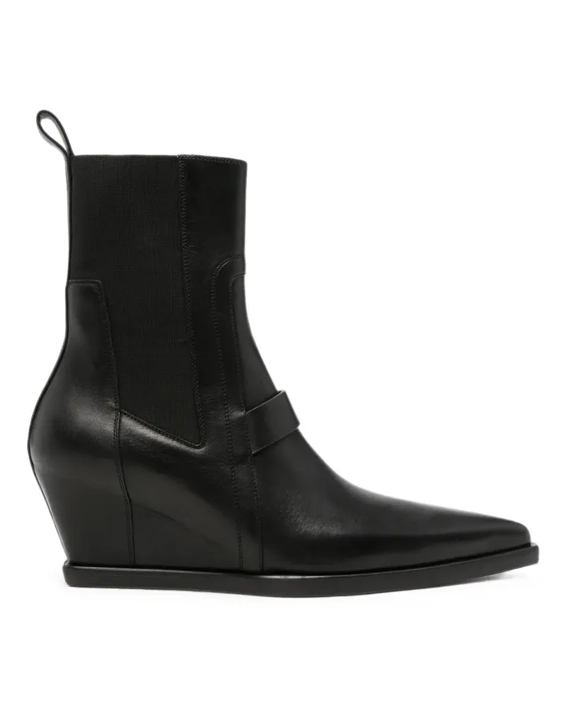 Rick Owens Stiefel mit spitzer Kappe - Schwarz Schwarz