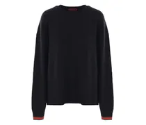 Pullover mit Webstreifen - Schwarz