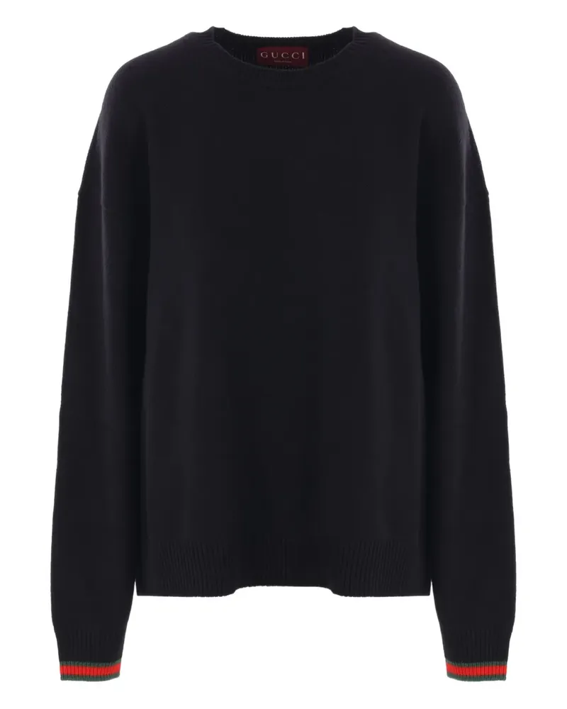 Gucci Pullover mit Webstreifen - Schwarz Schwarz