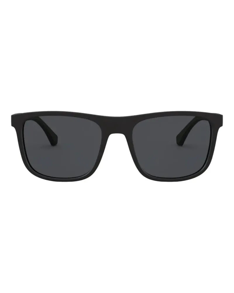Emporio Armani rectangle-frame sunglasses - Schwarz Schwarz