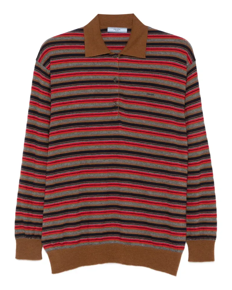 Prada Gestreifter Kaschmirpullover - Rot Rot