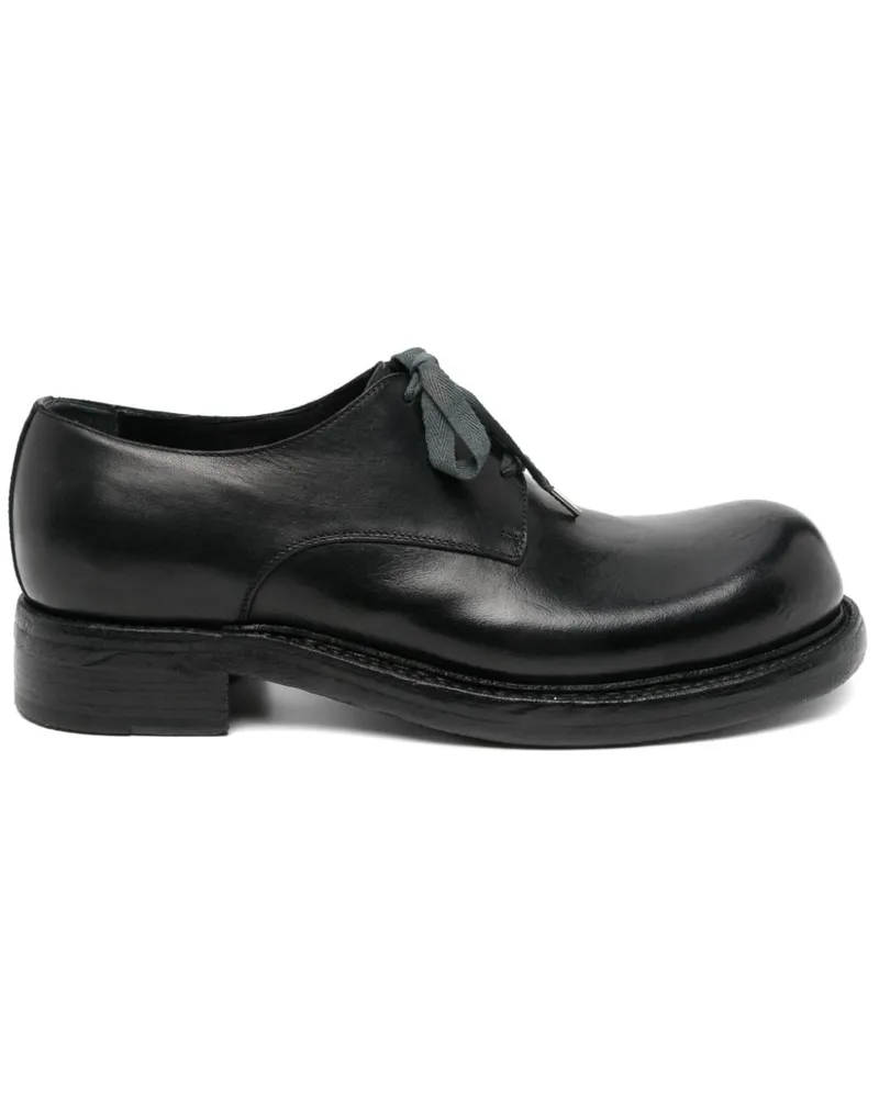 A Diciannoveventitre Derby-Schuhe aus Leder - Schwarz Schwarz
