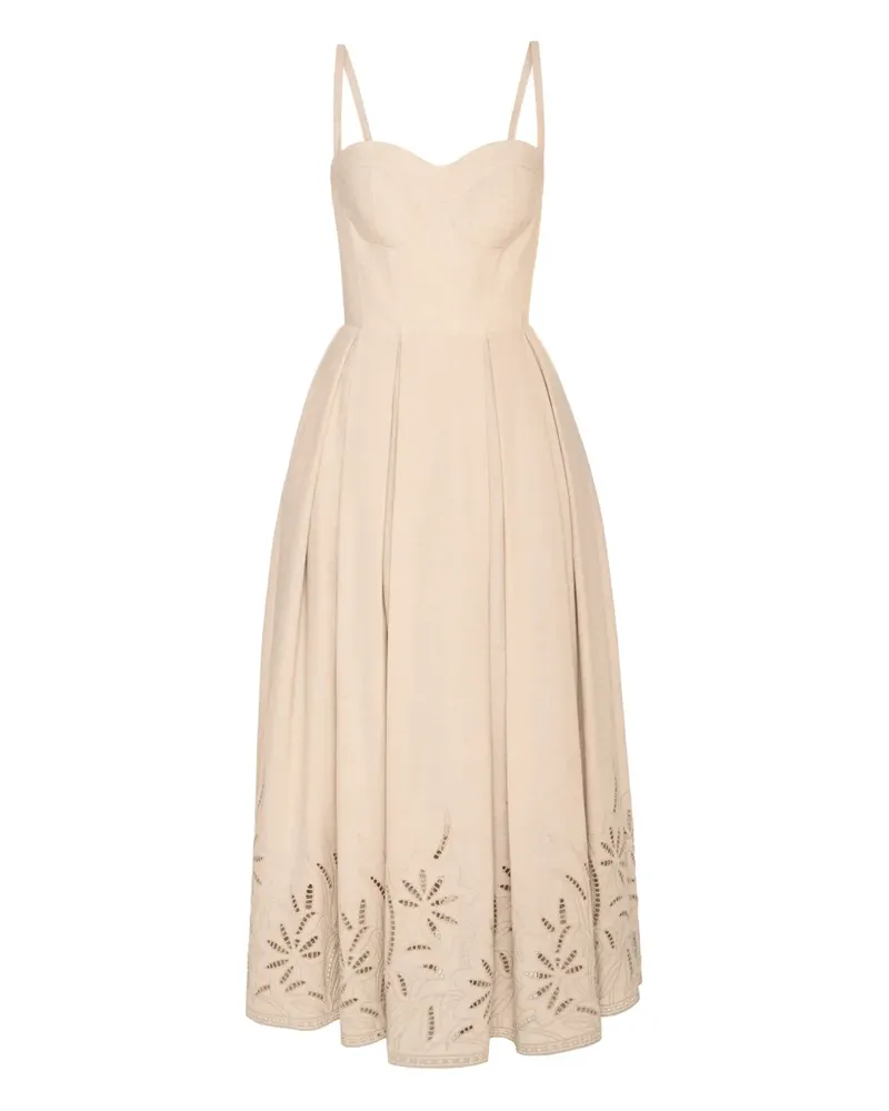 ANOUKI Midikleid mit Corsage - Nude Nude