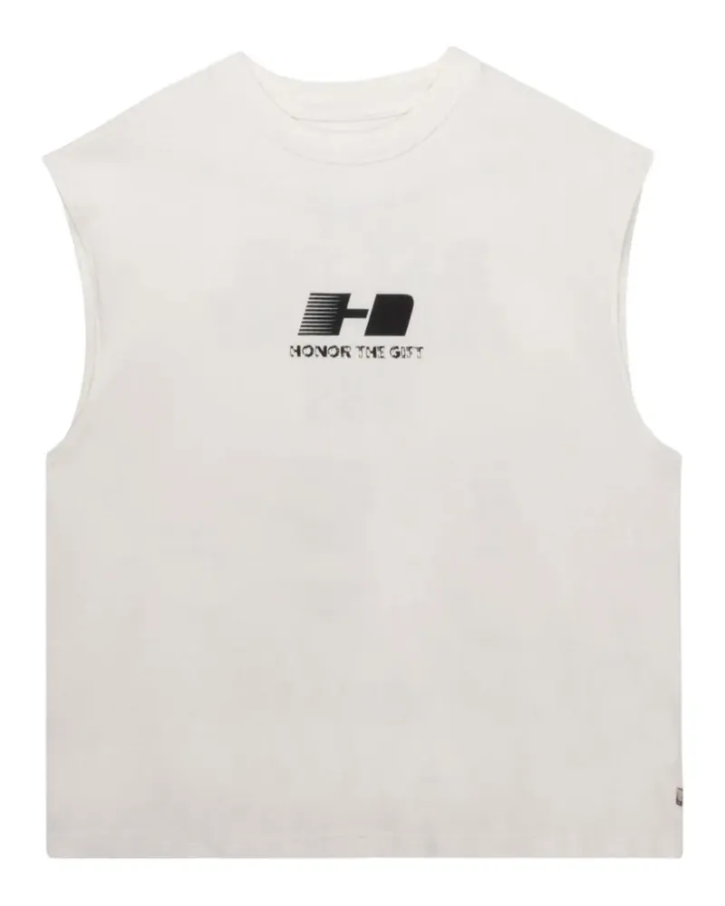 Honor The Gift Frequency Tanktop mit grafischem Print - Nude Nude