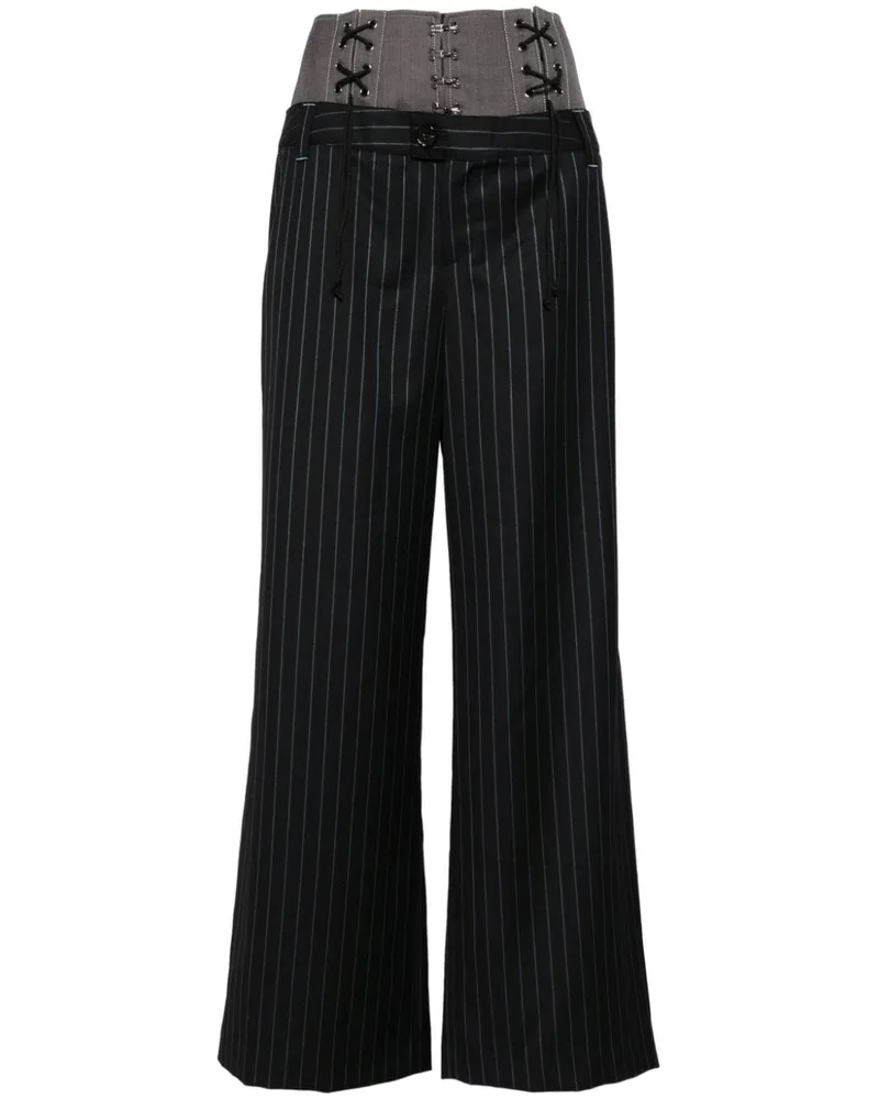Andersson Bell Hose mit doppelter Taille - Schwarz Schwarz