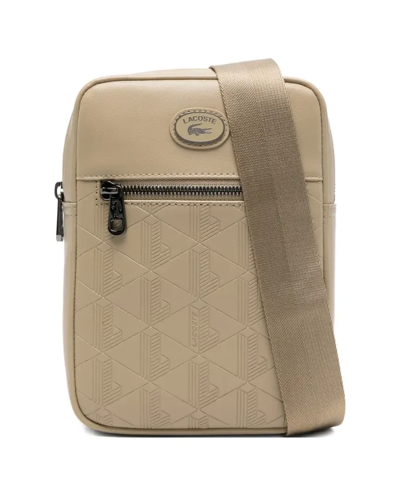 Lacoste embossed-logo cross body bag - Nude Nude