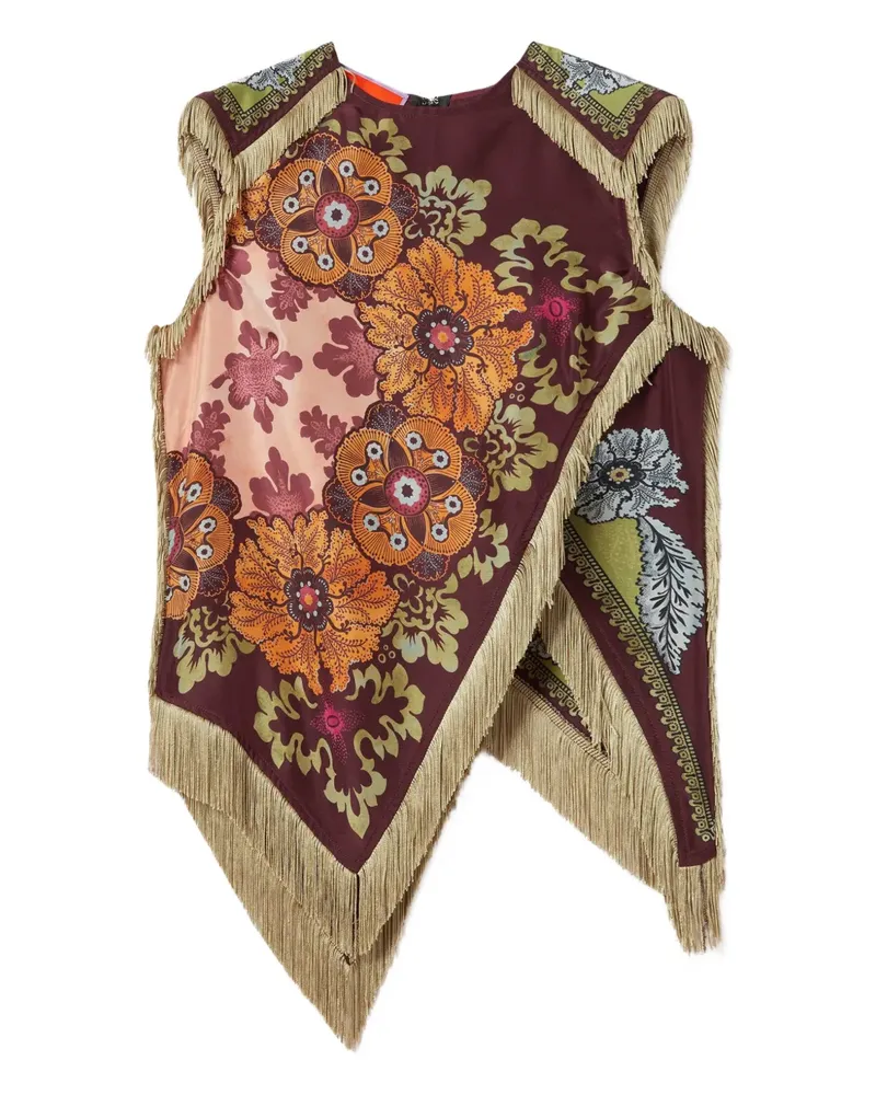 La DoubleJ Oberteil mit Blumen-Print - Braun Braun