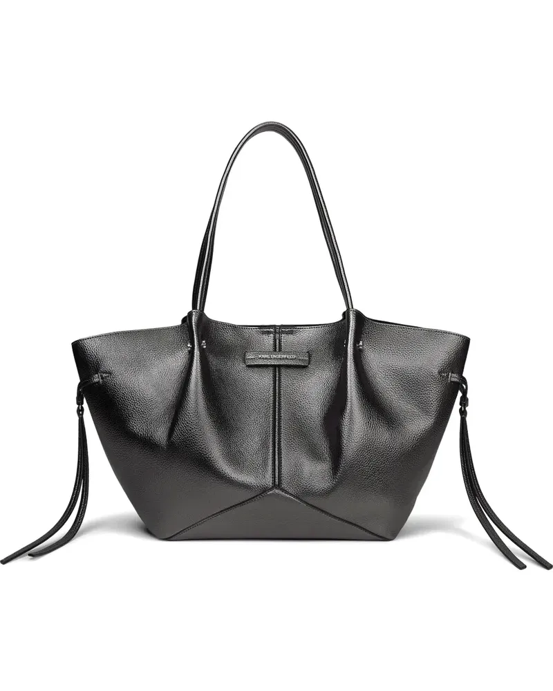 Karl Lagerfeld K/Pierced metallic tote bag - Grau Grau