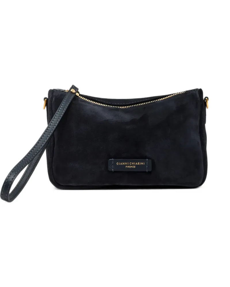 Gianni Chiarini small Nora suede pouch bag - Blau Blau