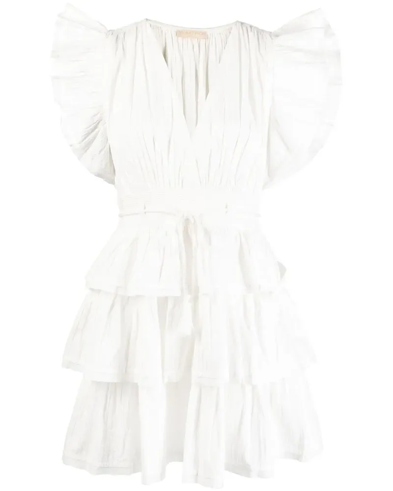Ulla Johnson Gestuftes Minikleid - Weiß Weiß