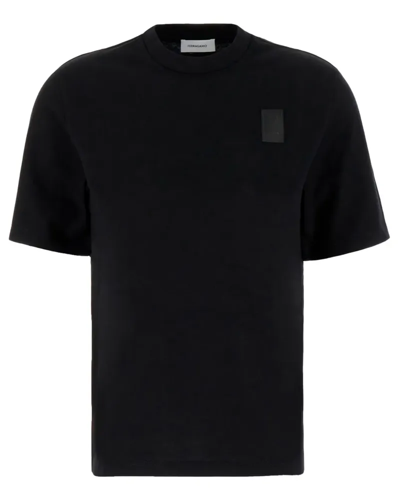 Ferragamo T-Shirt aus Baumwolle - Schwarz Schwarz