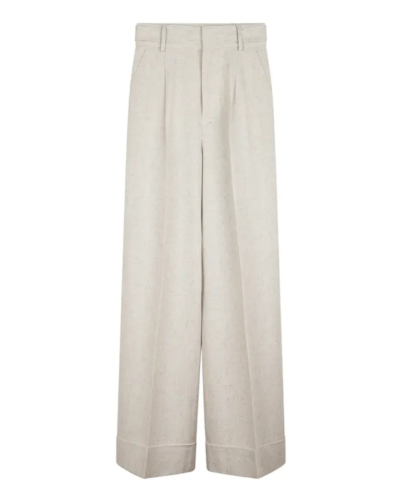 Alberta Ferretti Palazzohose mit Faltendetail - Nude Nude