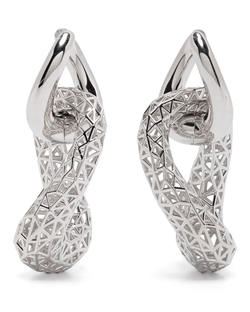 Tom Wood Maze hoop earrings - Silber Silber