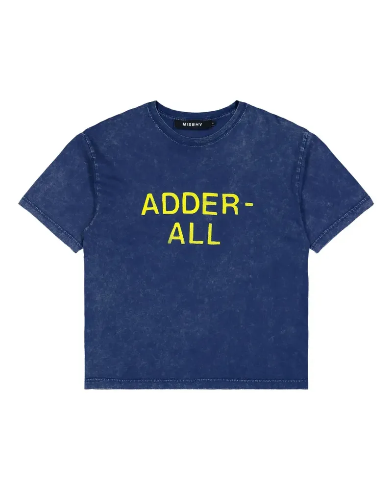 MISBHV Adder-All faded-effect T-shirt - Blau Blau
