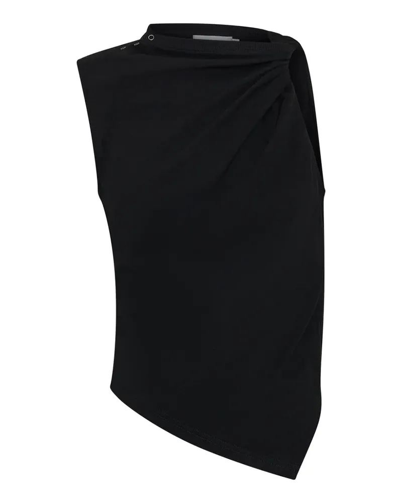 Anna Quan Celia draped top - Schwarz Schwarz